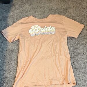 Peach 'Bride' Graphic T-Shirt